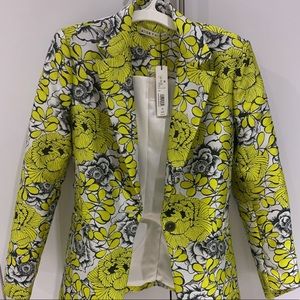 Alice + Olivia Yellow Floral Blazer